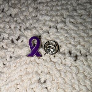 Purple Awareness Ribbon Pin